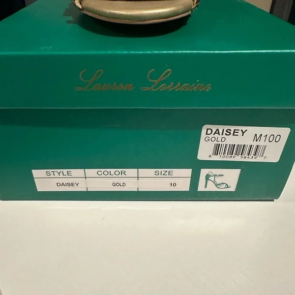 Lauren Lorraine Gold Embellished Heels - Picture 2 of 2